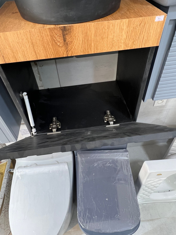 فول ست روشویی کابینتی مشکی کد ۱۵۰